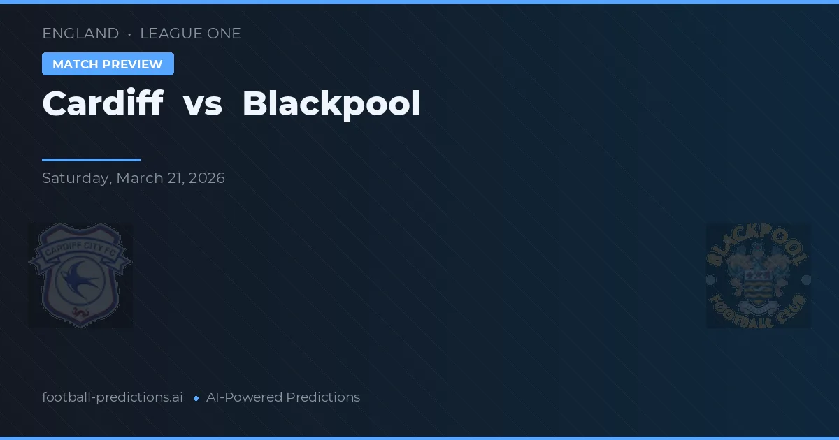 Cardiff vs Blackpool — typy i zapowiedź meczu