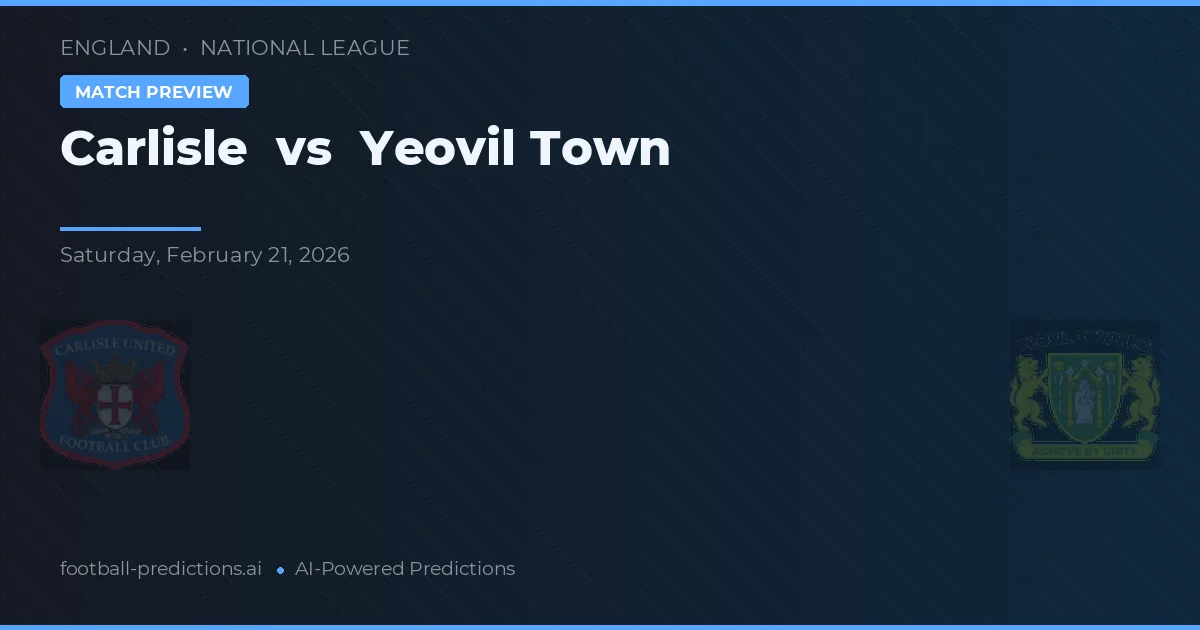 Carlisle vs Yeovil Town — typy i zapowiedź meczu