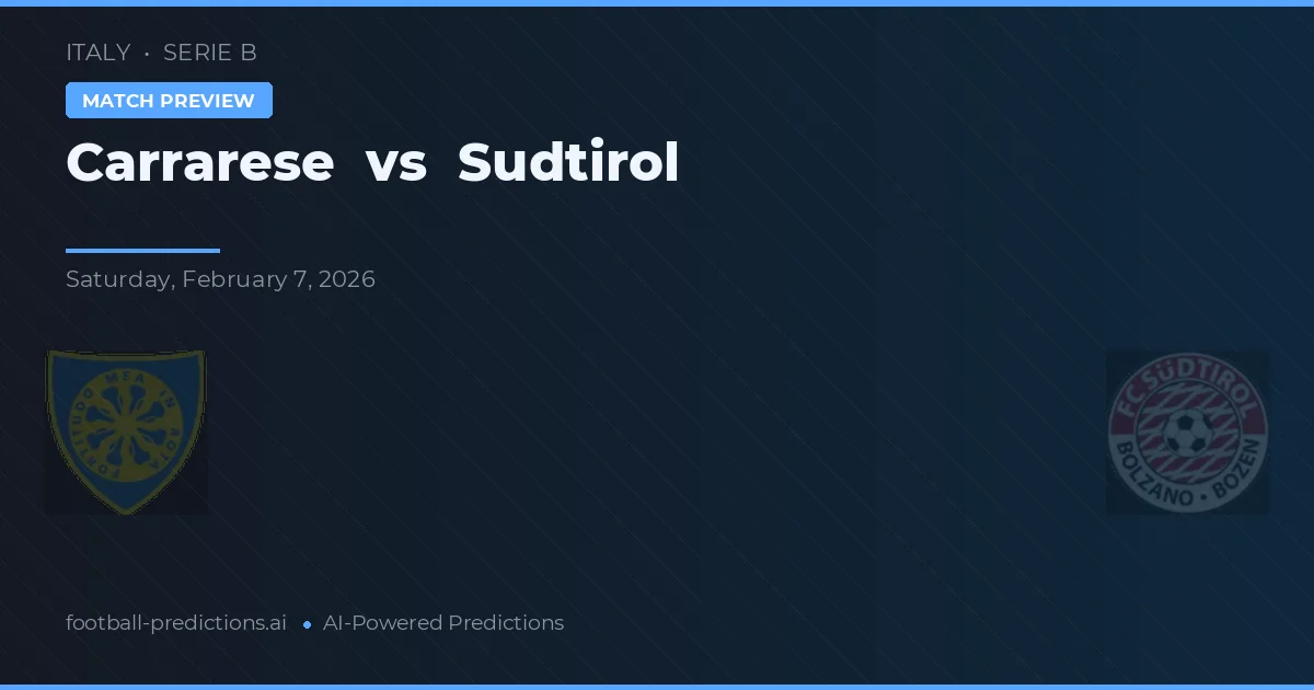 Carrarese vs Sudtirol — typy i zapowiedź meczu