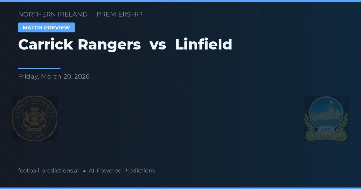 Carrick Rangers vs Linfield — typy i zapowiedź meczu