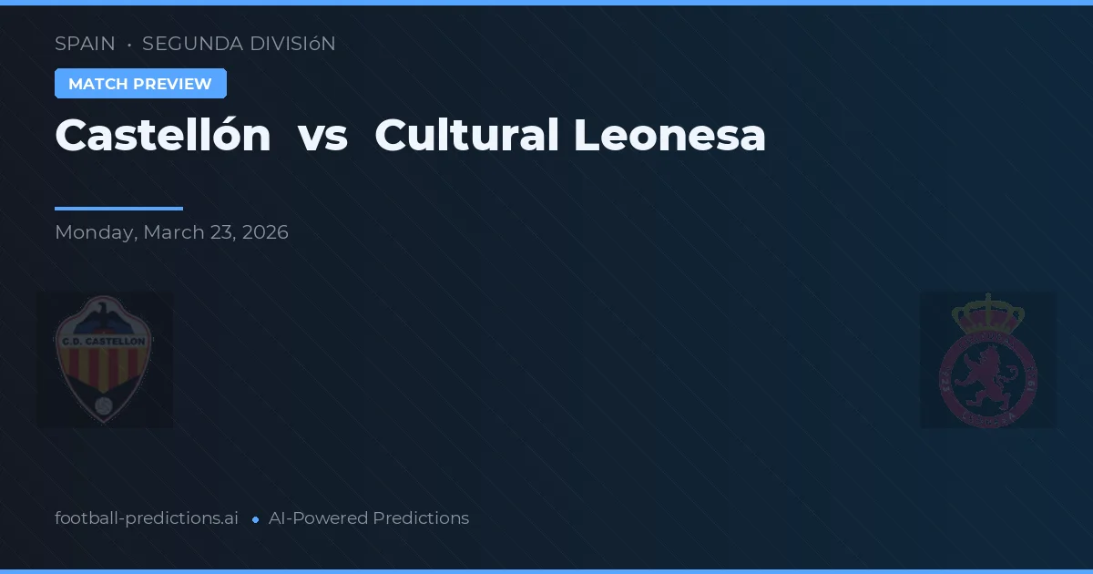 Castellón vs Cultural Leonesa — typy i zapowiedź meczu