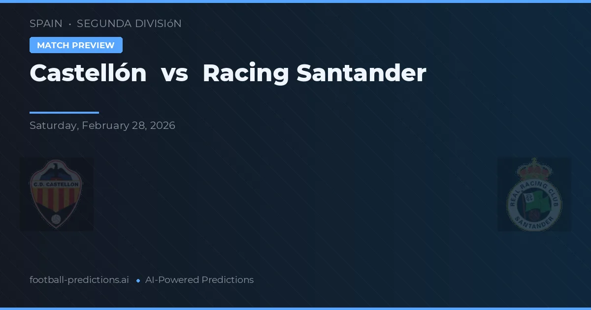 Castellón vs Racing Santander — typy i zapowiedź meczu