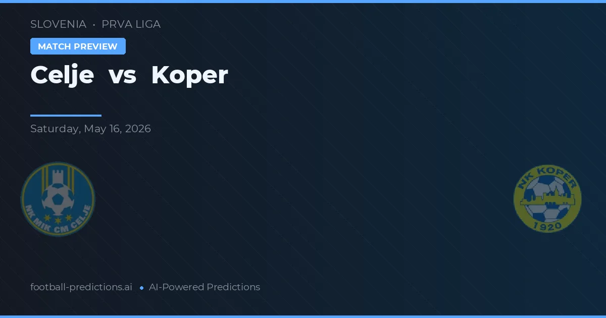 Celje vs Koper — typy i zapowiedź meczu