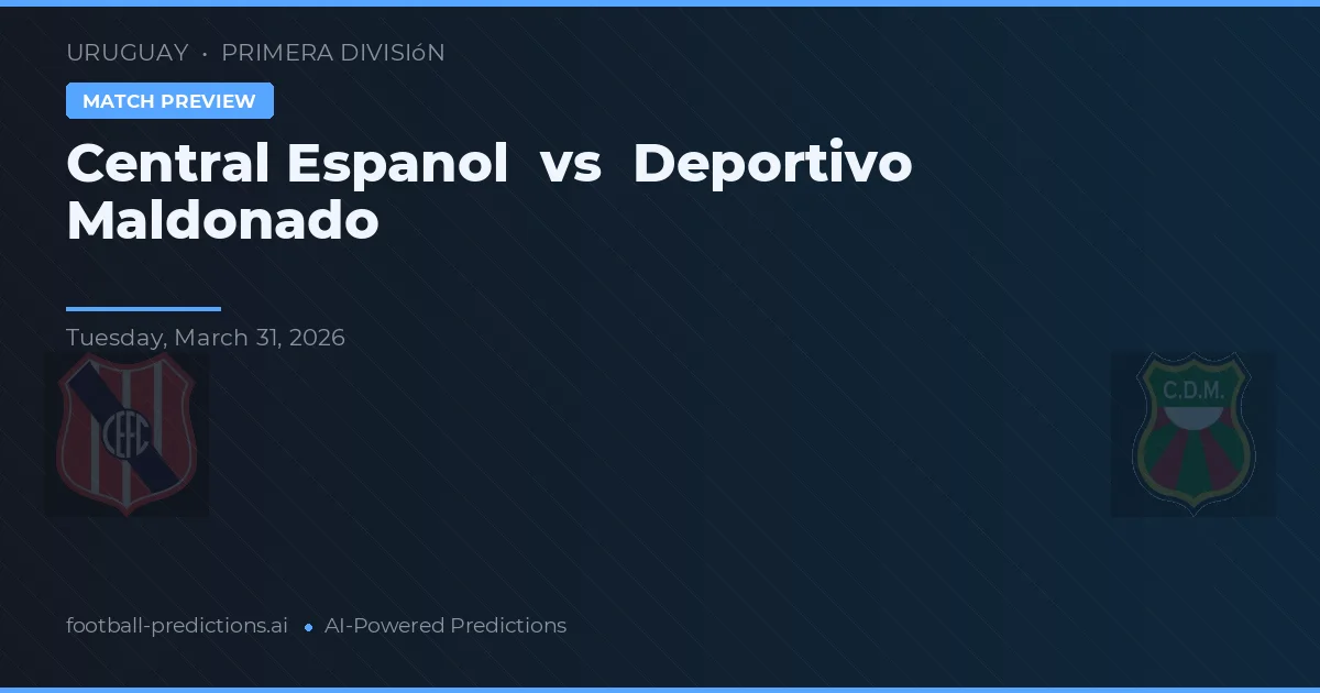 Central Español vs Deportivo Maldonado — typy i zapowiedź meczu