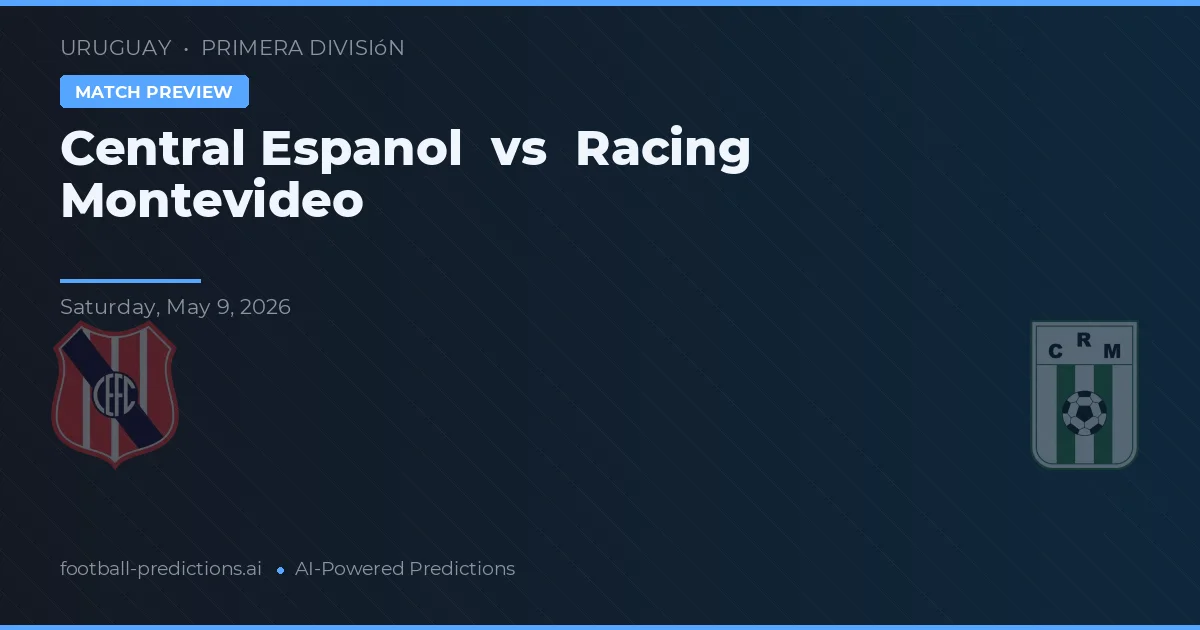 Central Español vs Racing Club de Montevideo — typy i zapowiedź meczu