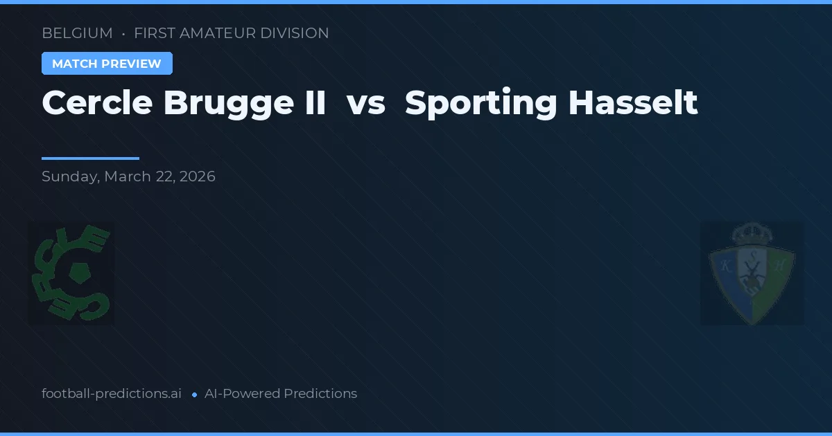 Cercle Brugge II vs Sporting Hasselt — typy i zapowiedź meczu