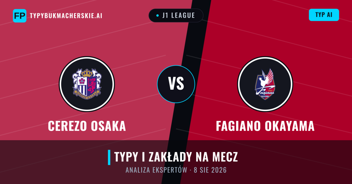 Cerezo Osaka vs Fagiano Okayama — typy i zapowiedź meczu