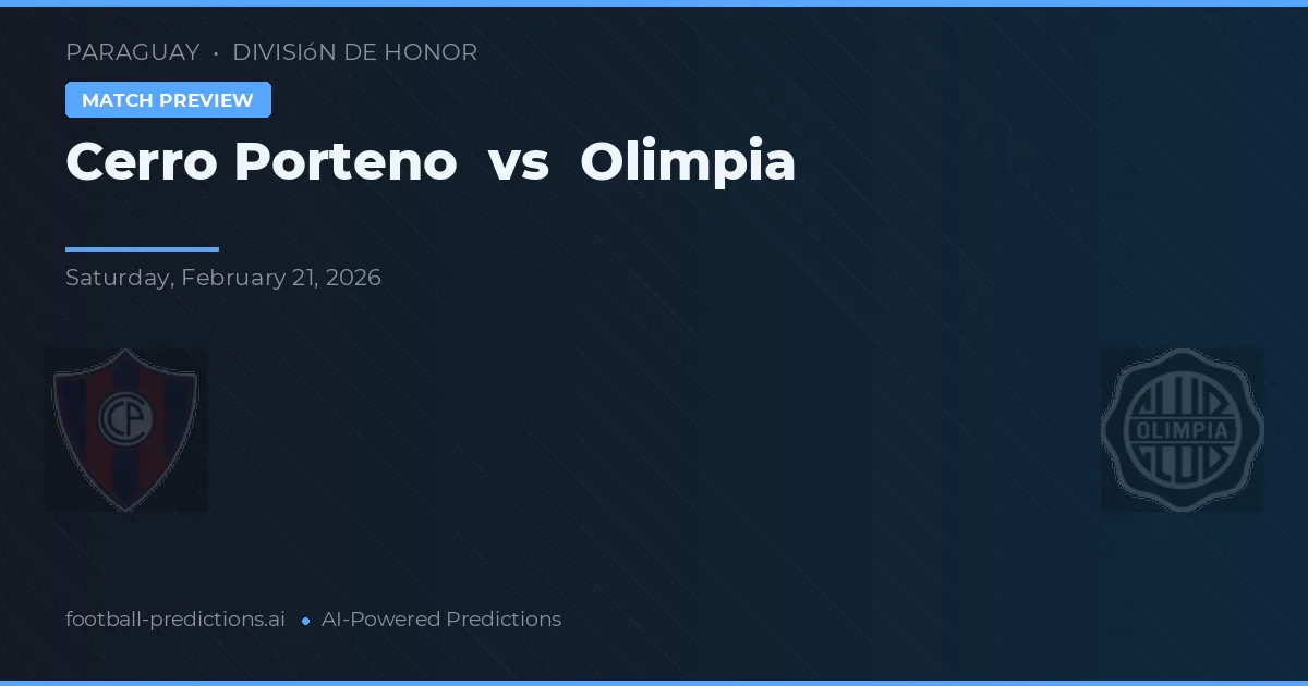 Cerro Porteño vs Olimpia — typy i zapowiedź meczu