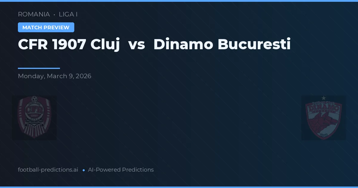 CFR 1907 Cluj vs Dinamo Bukareszt — typy i zapowiedź meczu