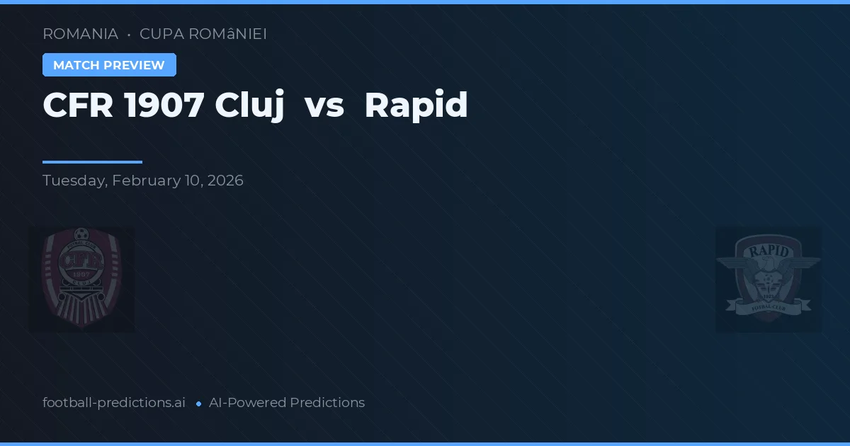 CFR 1907 Cluj vs Rapid — typy i zapowiedź meczu