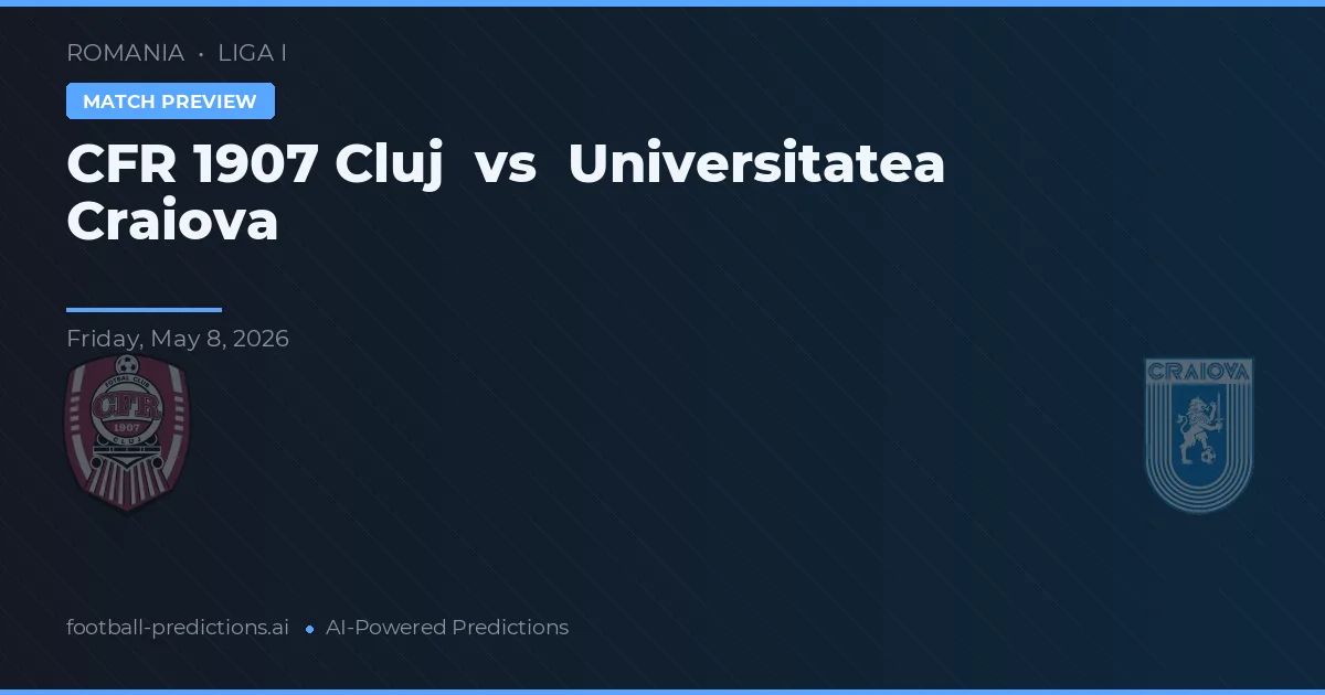 CFR 1907 Cluj vs Universitatea Craiova — typy i zapowiedź meczu