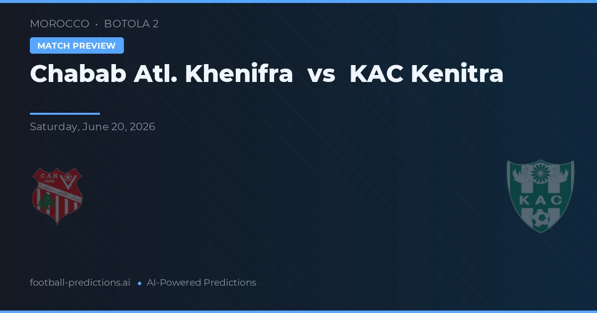 Chabab Atl. Khenifra vs KAC Kenitra — typy i zapowiedź meczu