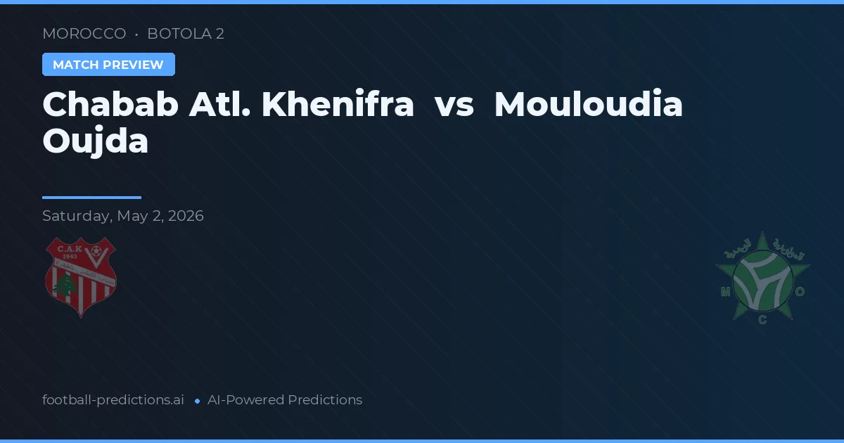 Chabab Atl. Khenifra vs Mouloudia Oujda — typy i zapowiedź meczu