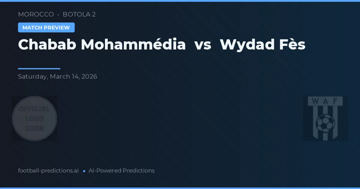 Chabab Mohammédia vs Wydad Fès — typy i zapowiedź meczu