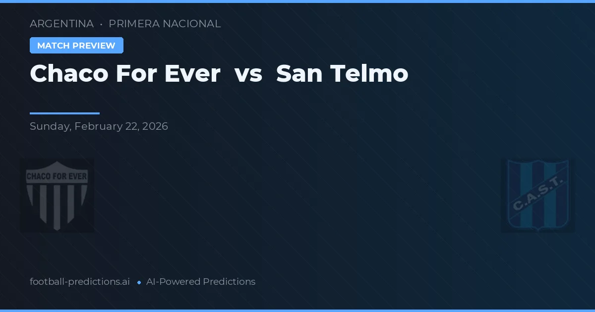 Chaco For Ever vs San Telmo — typy i zapowiedź meczu