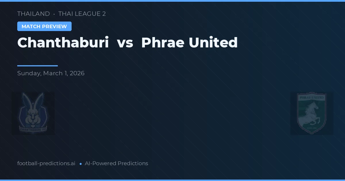 Chanthaburi vs Phrae United — typy i zapowiedź meczu