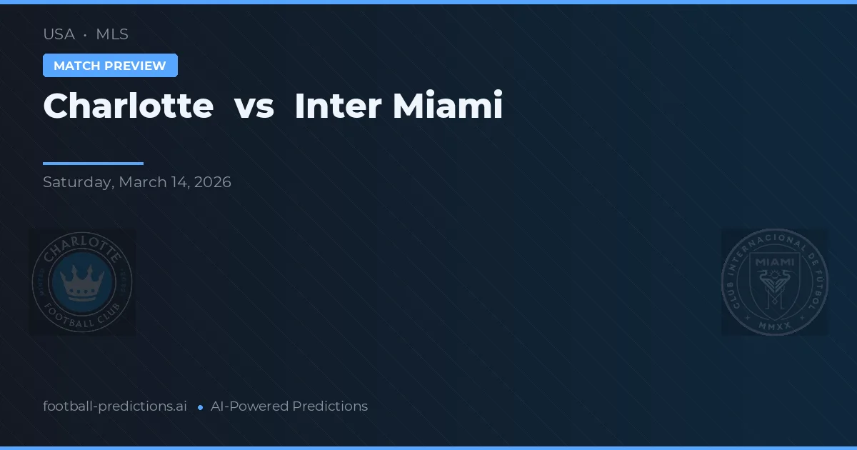 Charlotte vs Inter Miami — typy i zapowiedź meczu