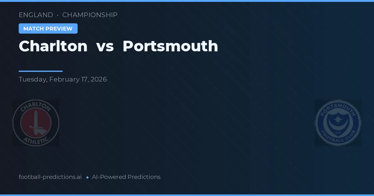 Charlton vs Portsmouth — typy i zapowiedź meczu
