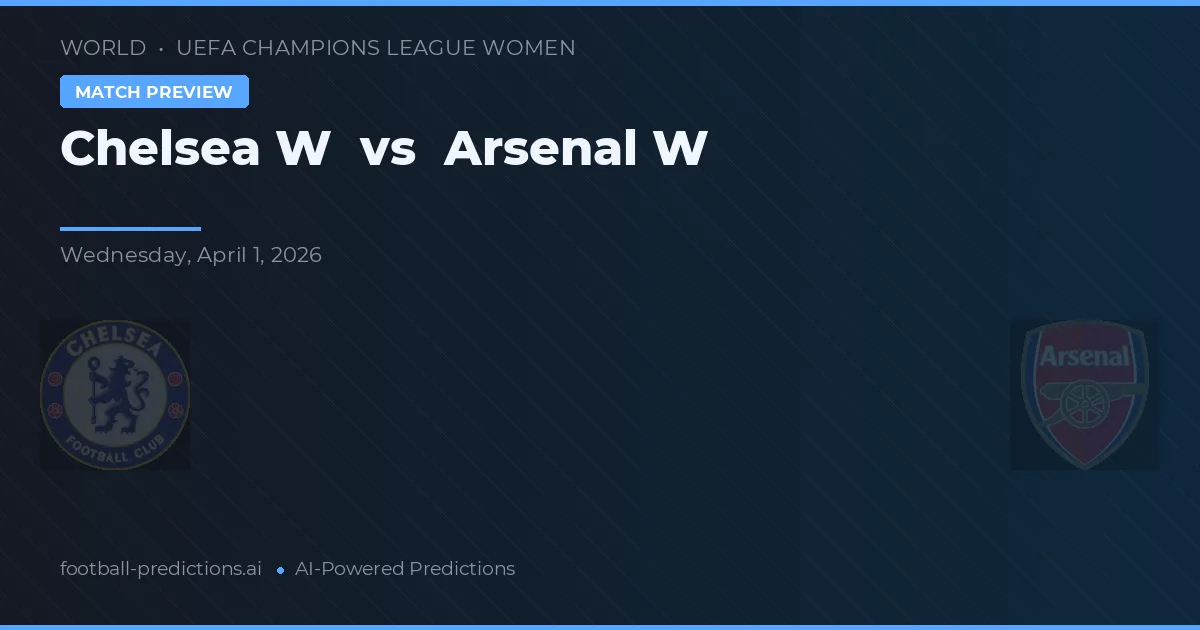 Chelsea W vs Arsenal W — typy i zapowiedź meczu