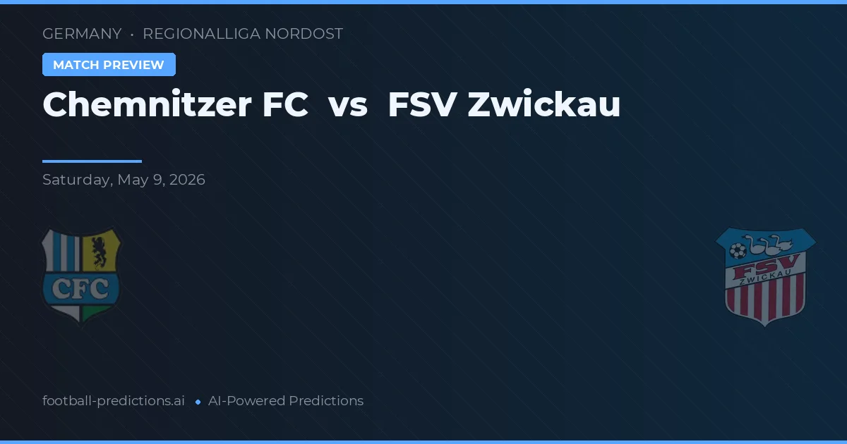 Chemnitzer FC vs FSV Zwickau — typy i zapowiedź meczu