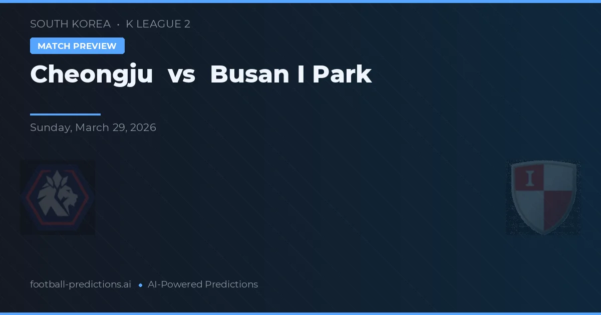 Cheongju vs Busan I Park — typy i zapowiedź meczu