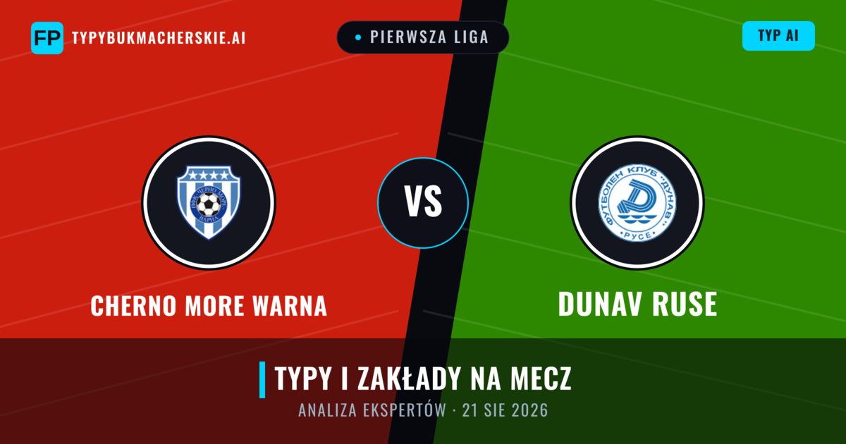Cherno More Warna vs Dunav Ruse — typy i zapowiedź meczu