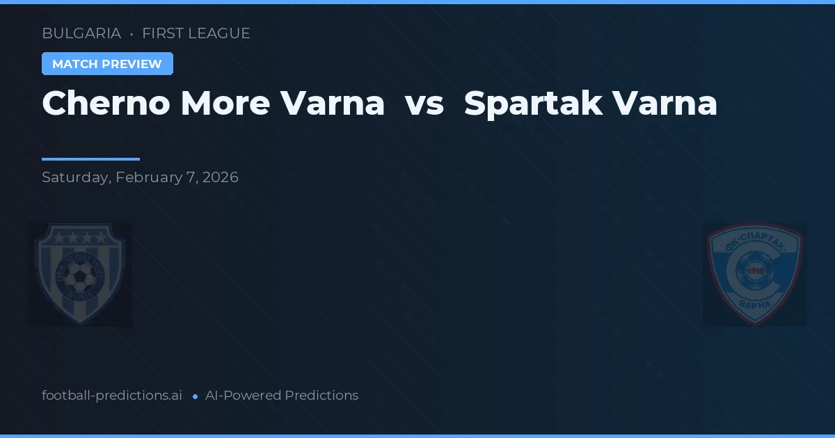 Cherno More Warna vs Spartak Warna — typy i zapowiedź meczu