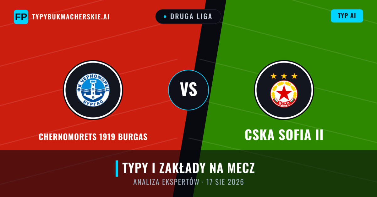 Chernomorets 1919 Burgas vs CSKA Sofia II — typy i zapowiedź meczu
