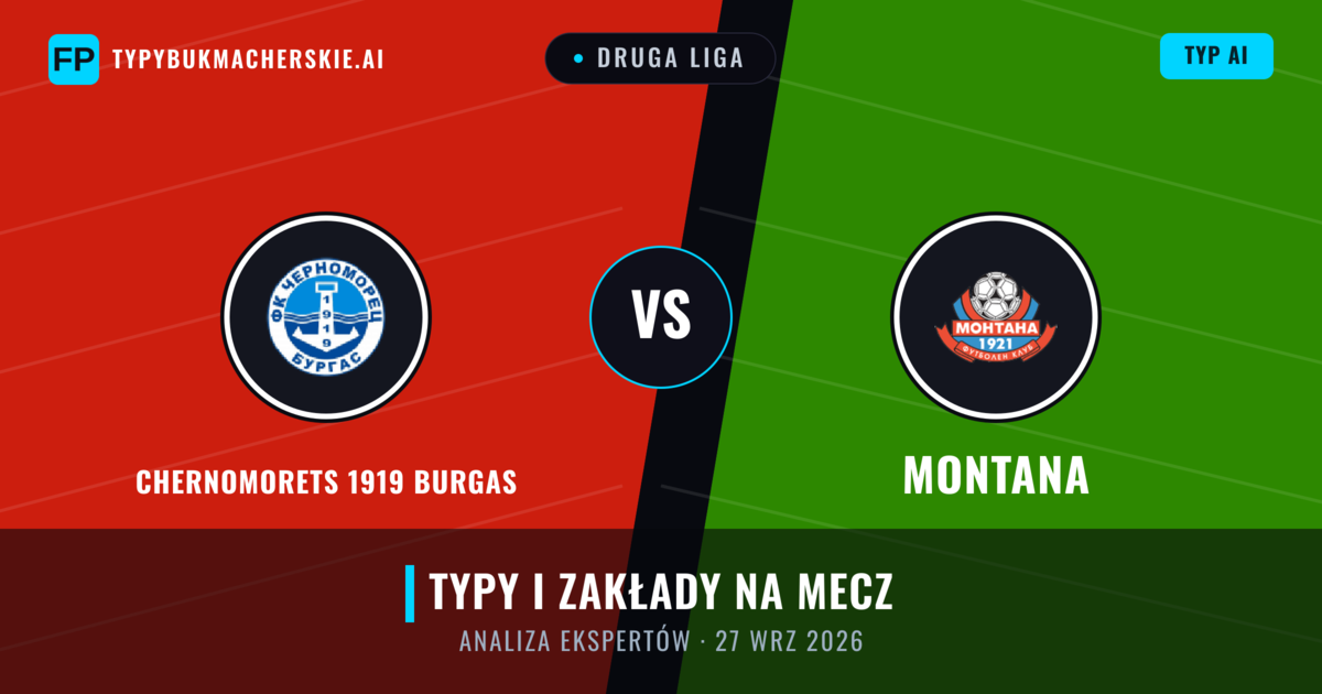 Chernomorets 1919 Burgas vs Montana — typy i zapowiedź meczu