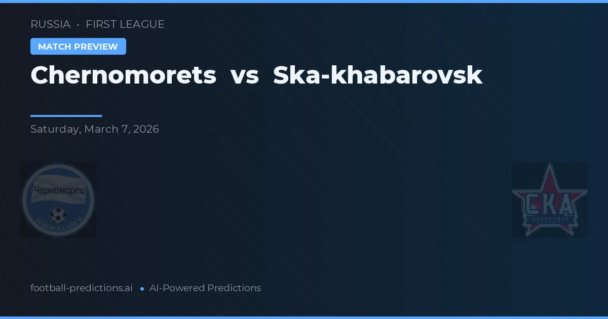Chernomorets vs Ska-Khabarovsk — typy i zapowiedź meczu