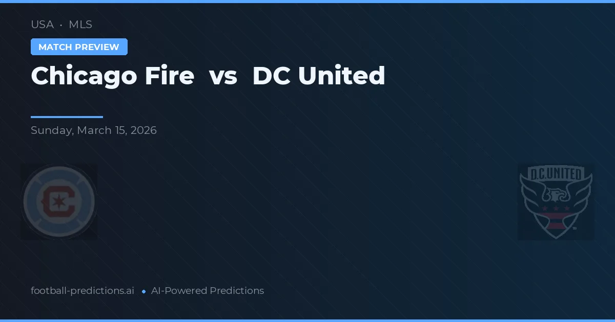 Chicago Fire vs DC United — typy i zapowiedź meczu