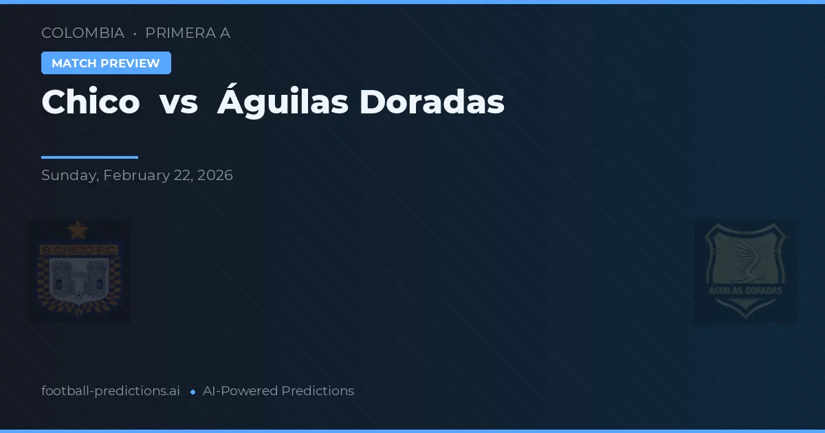 Chico vs Águilas Doradas — typy i zapowiedź meczu