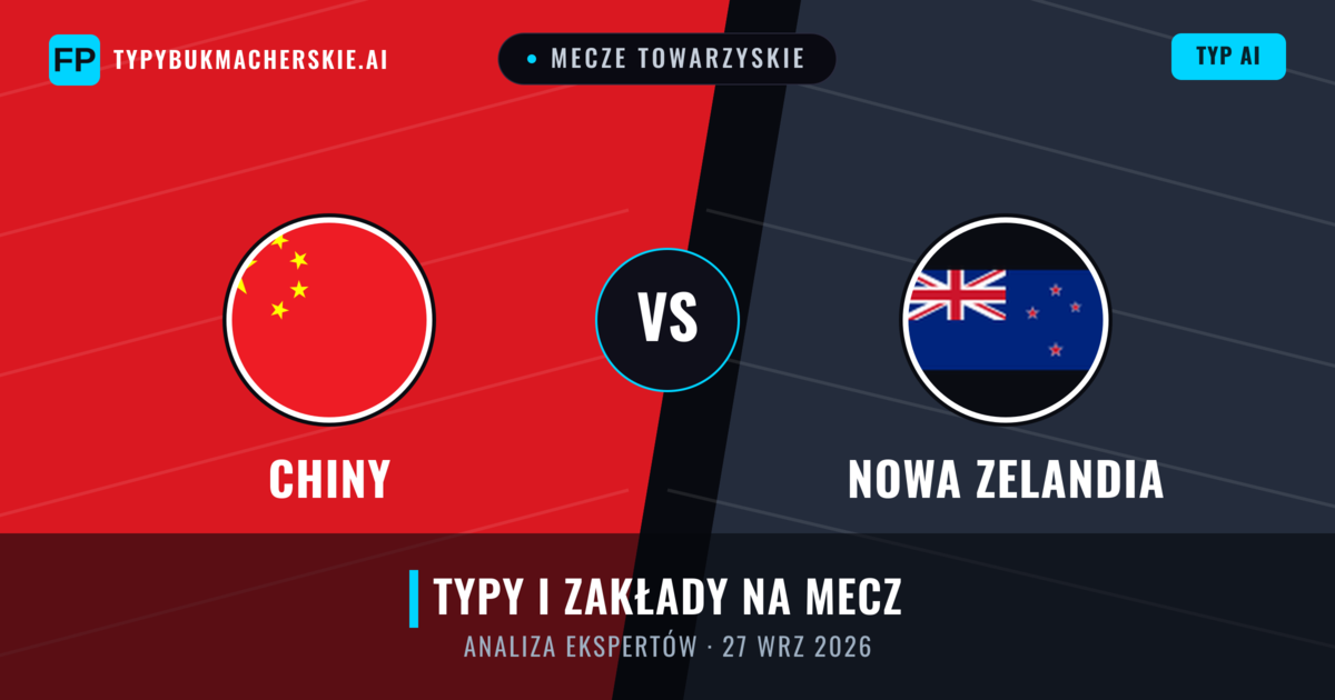 Chiny vs Nowa Zelandia — typy i zapowiedź meczu