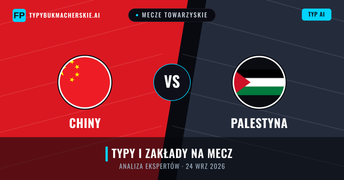 Chiny vs Palestyna — typy i zapowiedź meczu