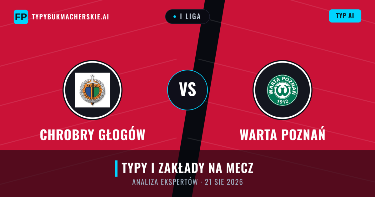 Chrobry Głogów vs Warta Poznań — typy i zapowiedź meczu