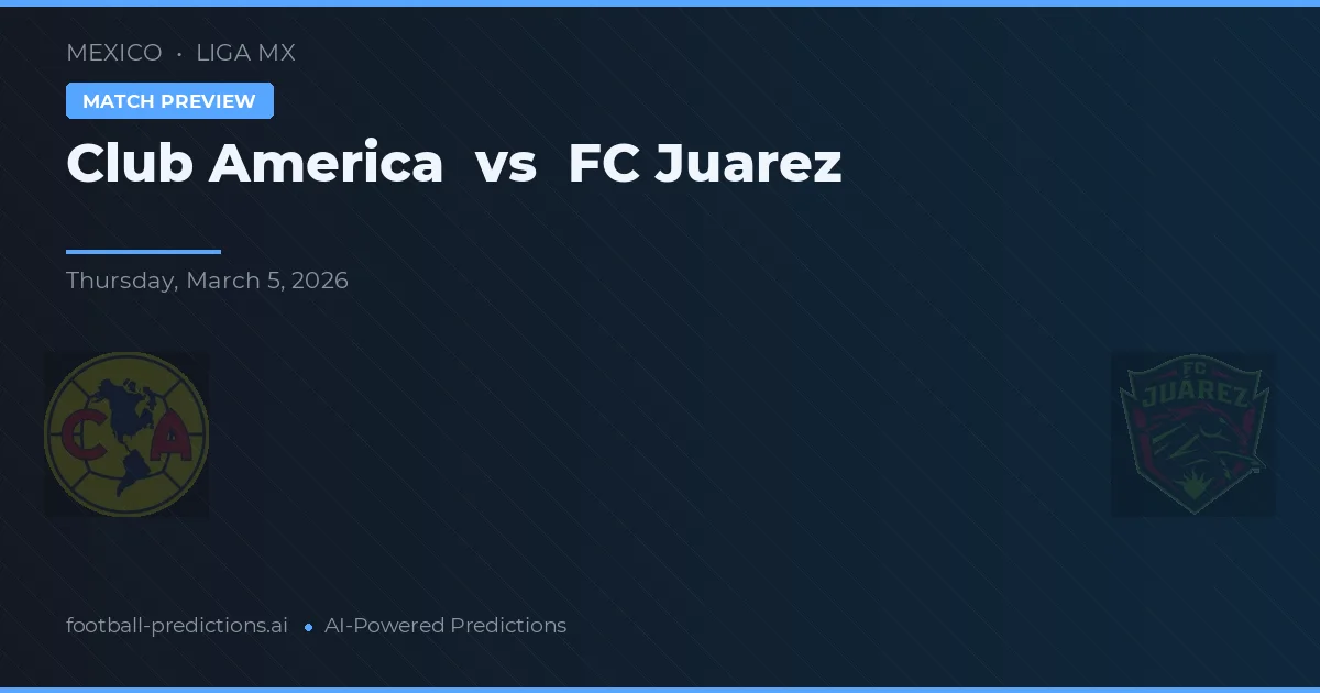 Club America vs FC Juárez — typy i zapowiedź meczu