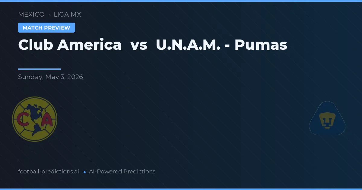 Club America vs U.N.A.M. - Pumas — typy i zapowiedź meczu