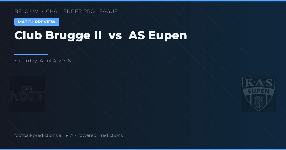 Club Brugge II vs KAS Eupen — typy i zapowiedź meczu