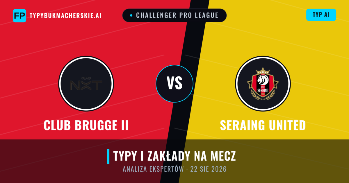 Club Brugge II vs Seraing United — typy i zapowiedź meczu