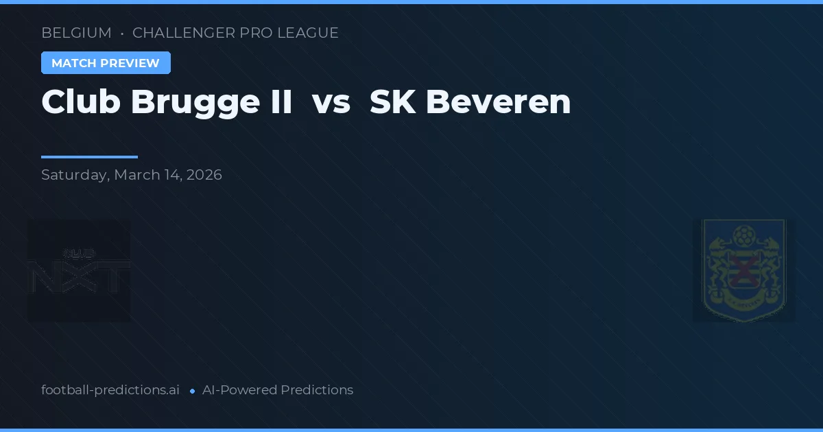 Club Brugge II vs SK Beveren — typy i zapowiedź meczu