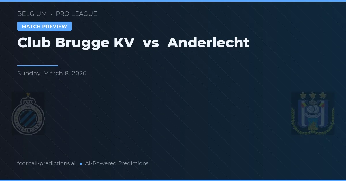 Club Brugge KV vs Anderlecht — typy i zapowiedź meczu
