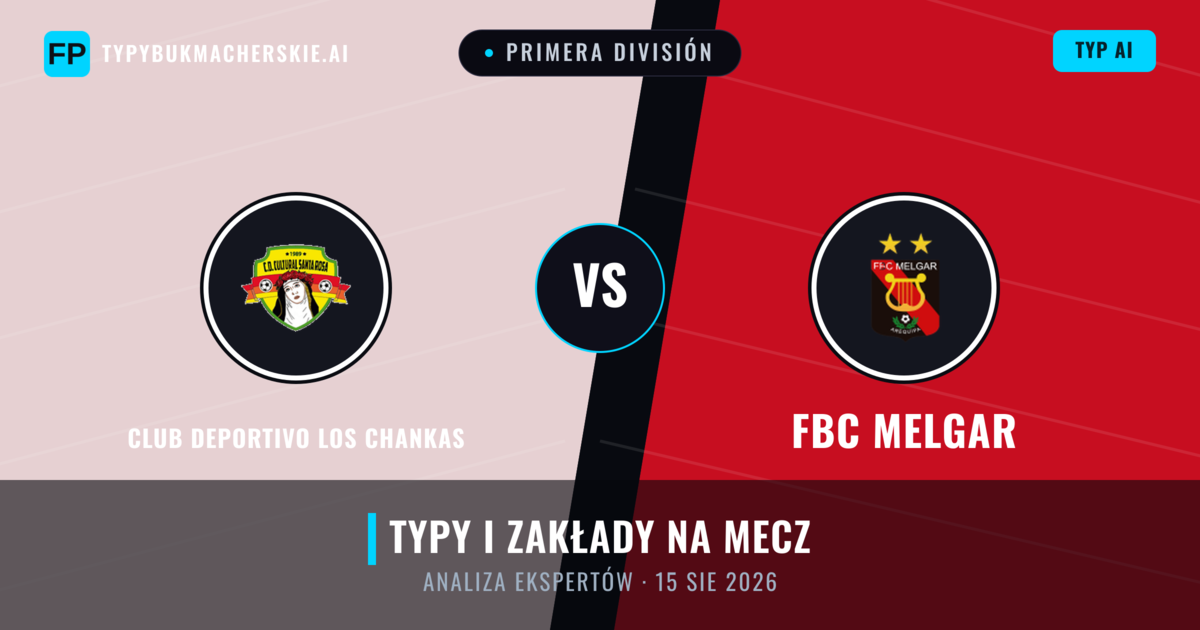 Club Deportivo Los Chankas vs FBC Melgar — typy i zapowiedź meczu