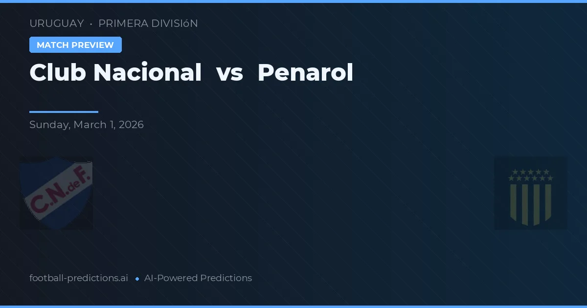 Club Nacional de Football vs Peñarol — typy i zapowiedź meczu