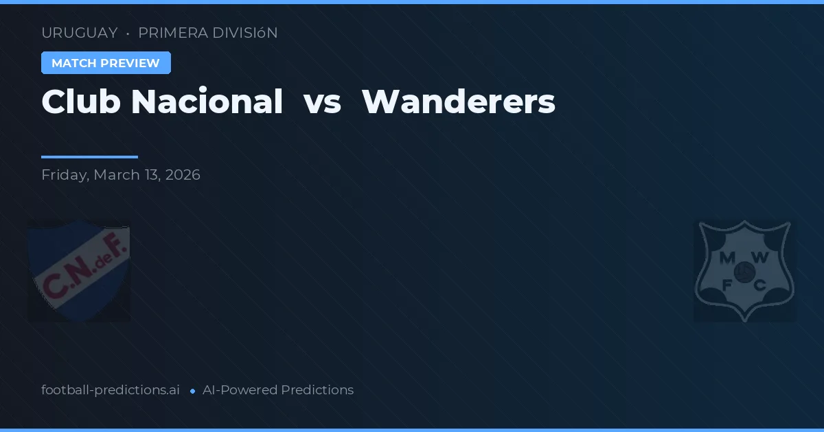 Club Nacional de Football vs Wanderers — typy i zapowiedź meczu