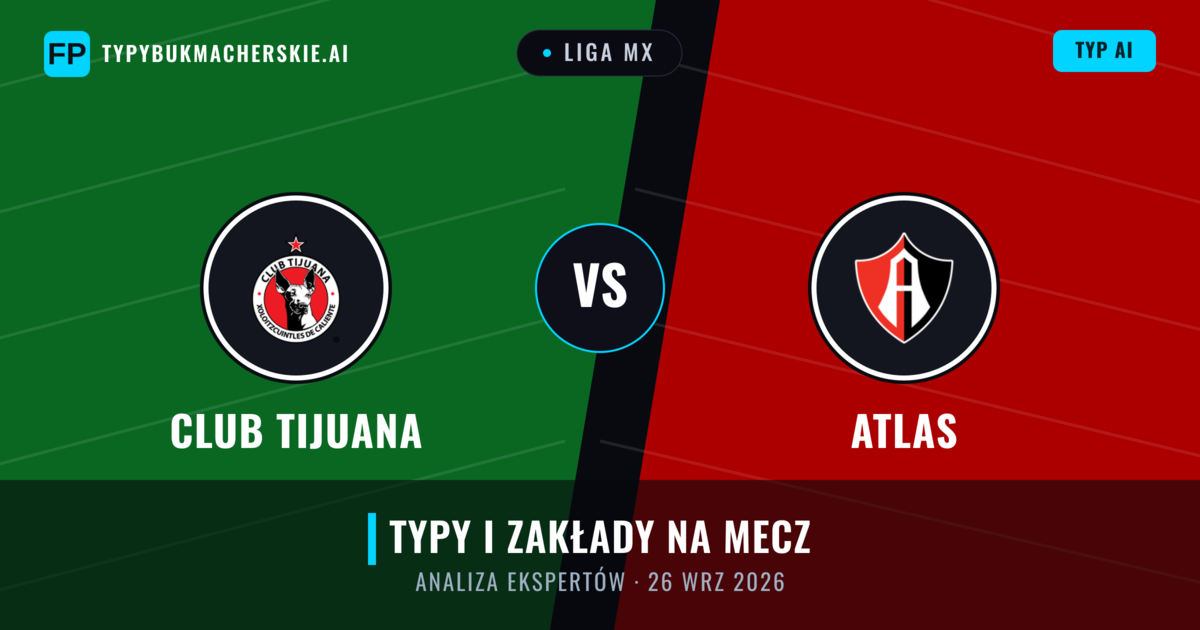 Club Tijuana vs Atlas — typy i zapowiedź meczu