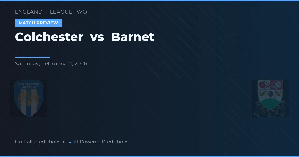 Colchester vs Barnet — typy i zapowiedź meczu