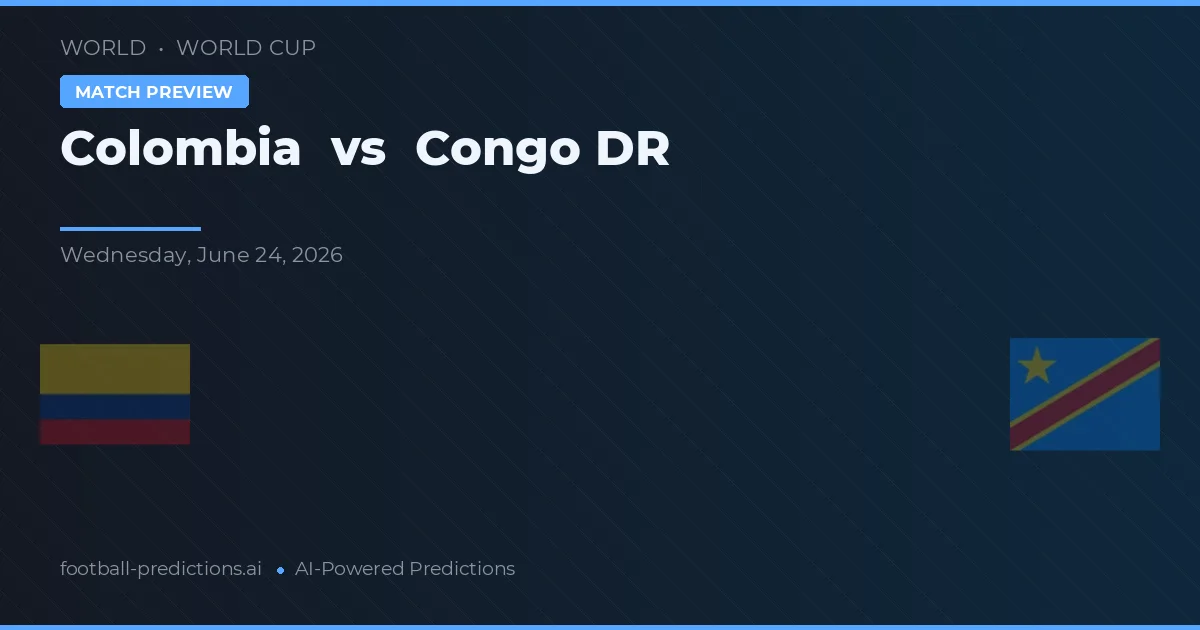 Kolumbia vs Congo DR — typy i zapowiedź meczu
