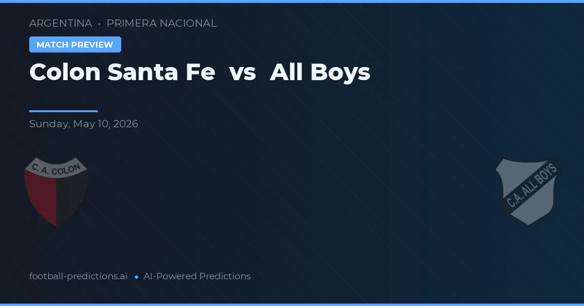 Colon Santa Fe vs All Boys — typy i zapowiedź meczu