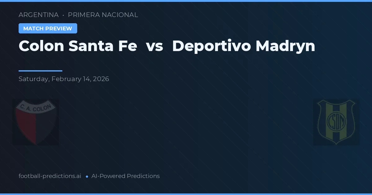 Colon Santa Fe vs Deportivo Madryn — typy i zapowiedź meczu