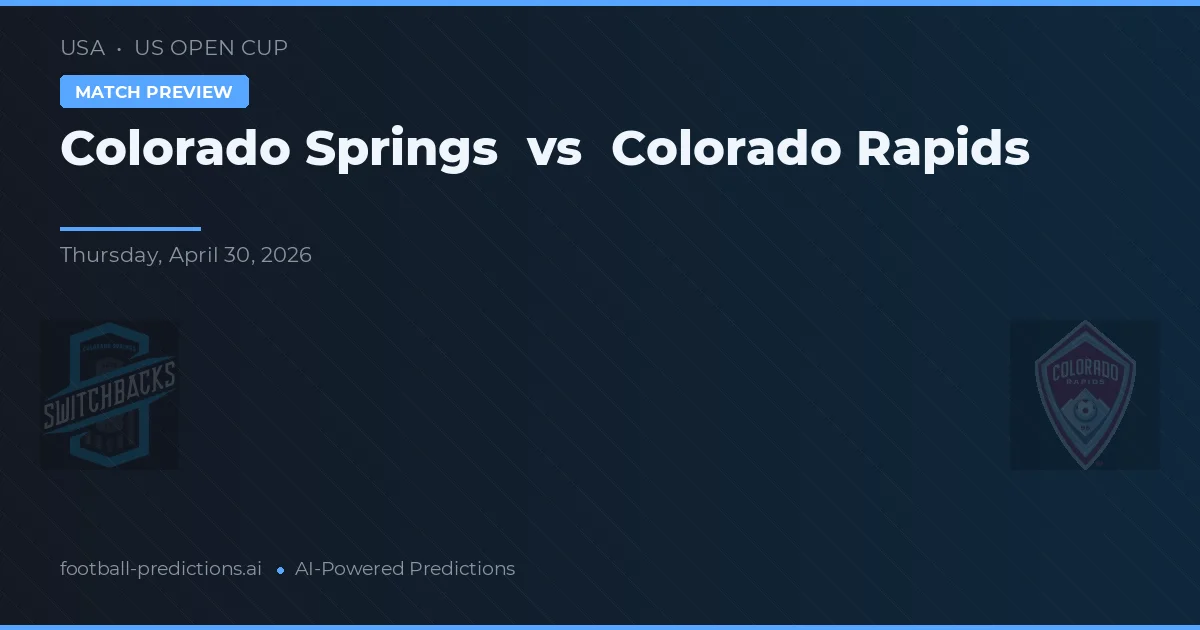 Colorado Springs vs Colorado Rapids — typy i zapowiedź meczu